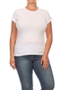 "Hip" Plus size Women Tees 002-White (12 PC)