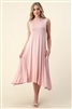 MOCK NECK SLEEVELESS DRESS  1006-BLUSH (6 PC)