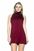 Turtle neck Sleeveless Tunic 1007-Burgundy (6 PC)