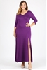 PLUS SIZE V-Neck Maxi Dress 1052X-SAMPLE