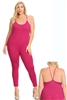 Plus size Spaghetti Strap Tank jumpsuit 20006X-Magenta-(6 pc 1x-2x-3x)