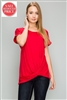 Front Tie (6 PC)d Short Sleeve top 4003-Ruby-6-pc