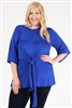 PLUS SIZE TIE-FRONT TUNIC 4094X-ROYAL-(6 PC)