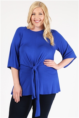 PLUS SIZE TIE-FRONT TUNIC 4094X-ROYAL-(6 PC)