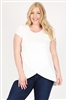 Plus size overlap crossed top 4099X-Ivory-(6 PC)