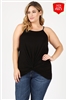 Plus Size Knit Twist Knot Tank 4100X-BLACK (6 PC)