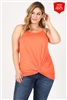 Plus Size Knit Twist Knot Tank 4100X-Carrot (6 PC)