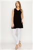 Solid Tank Tunic with side pockets 81002-Black-(6 PC)