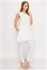 Solid Tank Tunic with side pockets 81002-Ivory-(6 PC)