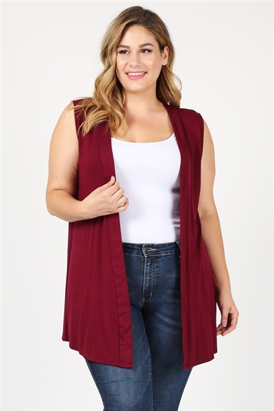 wholesale plus size cardigan vest