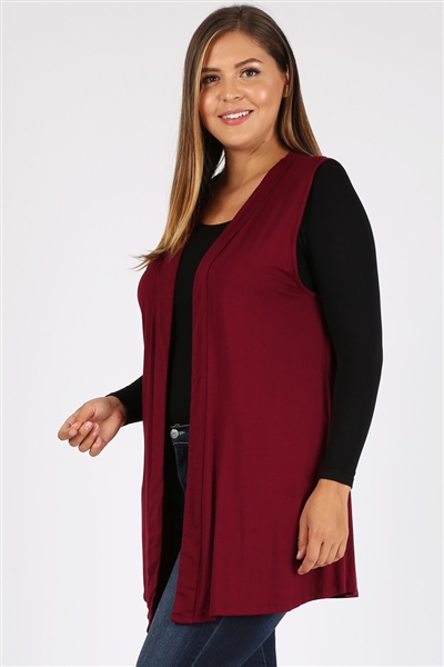 wholesale plus size cardigan vest