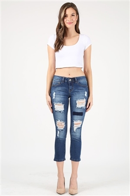 American Blue - Destroyed Cropped Jeans AMP-125 (12 PC)