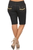 Wholesale Plus Size Denim Capri Pants BB-2010D-Navy (12 PC)