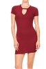 Keyhole Dress BD-1896-Burgundy (6 PC)