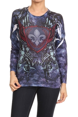 Fleur de lis Sublimation Top CL-2323 (6 pc)