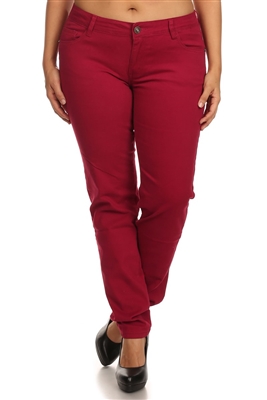 Plus Size Cotton Stretch Jeans COPB-BURG(12 pc)