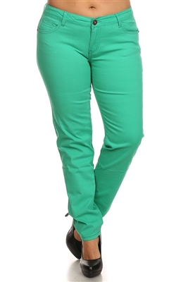Plus Size Cotton Stretch Jeans COPB-GREEN (12 pc)