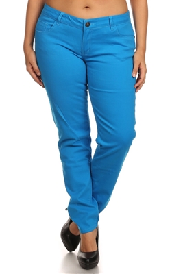 Plus Size Cotton Stretch Jeans COPB-TURQ(12 pc)