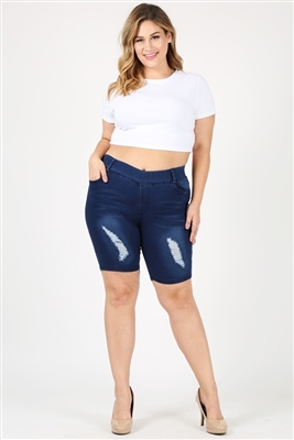 Wholesale plus size denim shorts