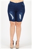 Wholesale plus size denim shorts