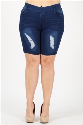 Wholesale plus size denim shorts