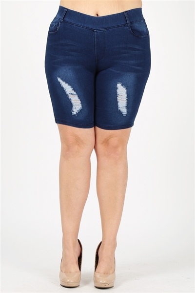 Wholesale plus size denim shorts