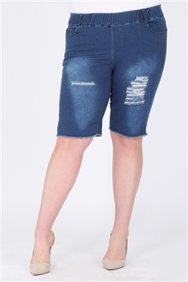 Wholesale plus size denim shorts