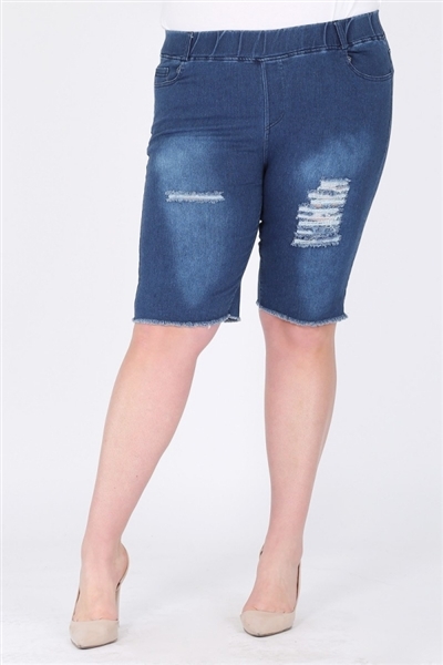 Wholesale plus size denim shorts