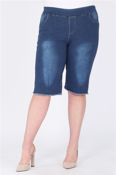 Wholesale plus size denim shorts