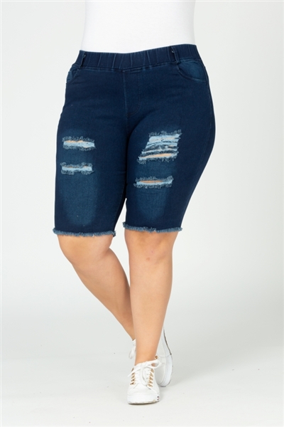 Wholesale plus size denim shorts