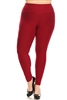 PLUS SIZE STRETCHY SOFT LEGGINGS DL-300-BURGUNDY (10 PC)