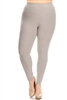 PLUS SIZE STRETCHY SOFT LEGGINGS DL-300-LT-GRAY (10 PC)