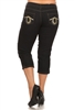 Wholesale Plus Size Denim Capri Pants ECB-118D-Black (12 pc)