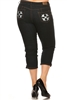 Wholesale Plus Size Denim Capri Pants GCB-204-BLACK-12PC