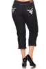 Wholesale Plus Size Denim Capri Pants GCB-205-NAVY-12PC