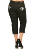 Wholesale Plus Size Denim Capri Pants GCB-208-BLK-12PC