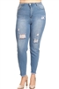 High Waist Ripped Skinny Jeans JBBA-802-SAMPLE