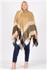 Plus Size Pull over Poncho KT2001P-Beige