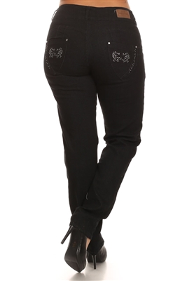 Wholesale jeans plus size LPSB-352-Black