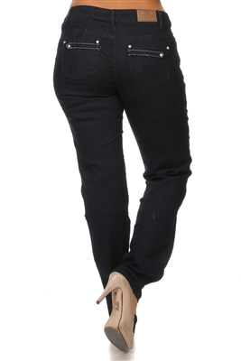 Wholesale jeans plus size LPSB-4014-Navy