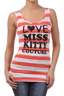 Juniors printed tank top MKCT-1002-SAMPLE