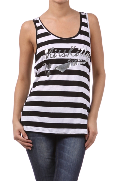 Juniors printed tank top MKCT-1010-SAMPLE