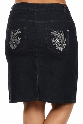 Wholesale Plus size Denim Skirt MSB-3601