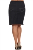 Wholesale plus size Denim Skirt (size 16-24)  MSC-5203 Navy