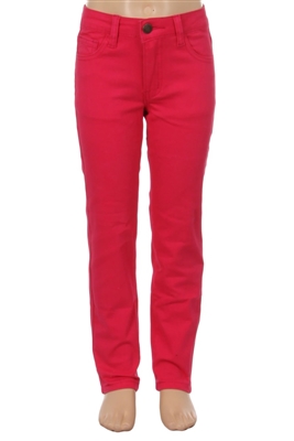 Girls Solid 5 Pocket Classic Pants NCSP-200 Fushia