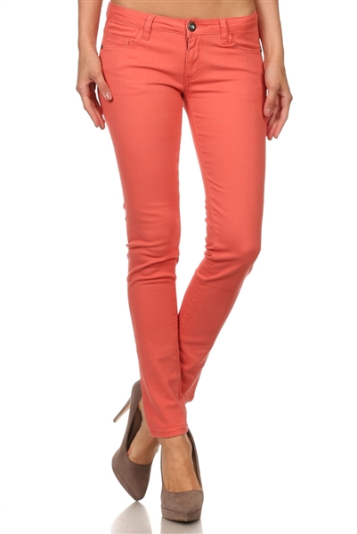 Wholesale Pants Basic 5 Pockets NSP-103 Coral