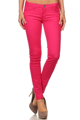 Wholesale Pants Basic 5 Pockets NSP-111-Fushia