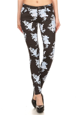 wholesale floral pants NSP-504-black