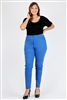 Plus Size colored High Waist Twill pants NSPB-801-Royal