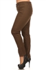 Plus Size Cotton Stretch Pants NSPB107-Brown